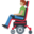 man in motorized wheelchair, medium skin tone